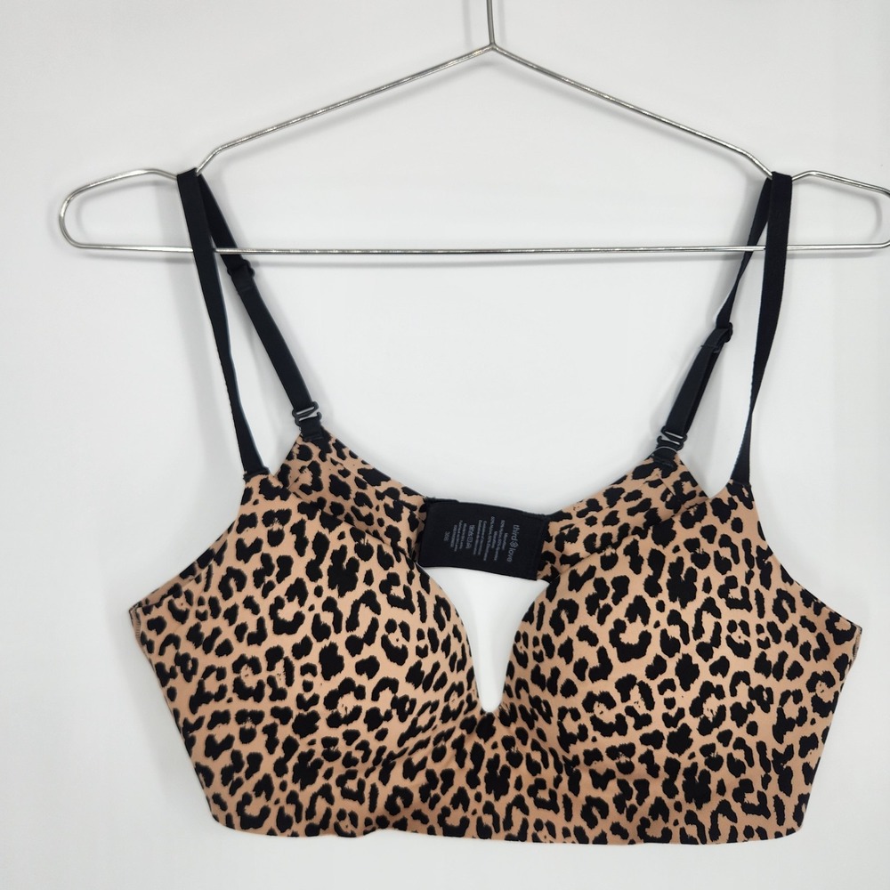 Thirdlove 36B Zero Edge Leopard Print Wireless Push Up Bra NWT